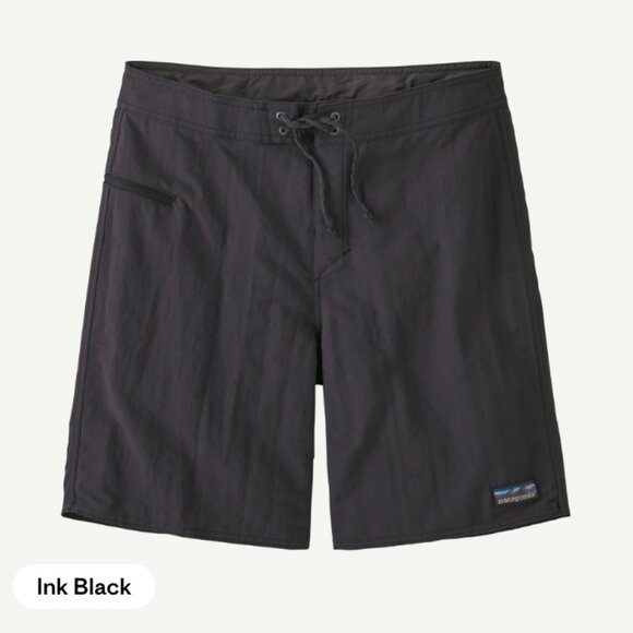 Patagonia Board Shorts Mens 35 Black Wayfarer Swim Trunks Unlined Surf Beachwear - Picture 4 of 10